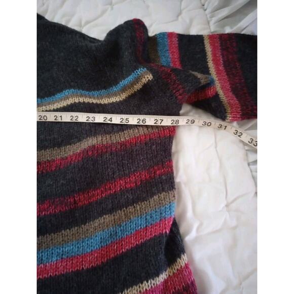 Stetson western Cardigan women's Sz XL Striped Oversized Knit Open-Front Sweater - Picture 8 of 9